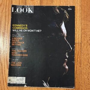 Look Magazine Vintage August 10,1971 Kennedy's Comeback Will He or Won't He?